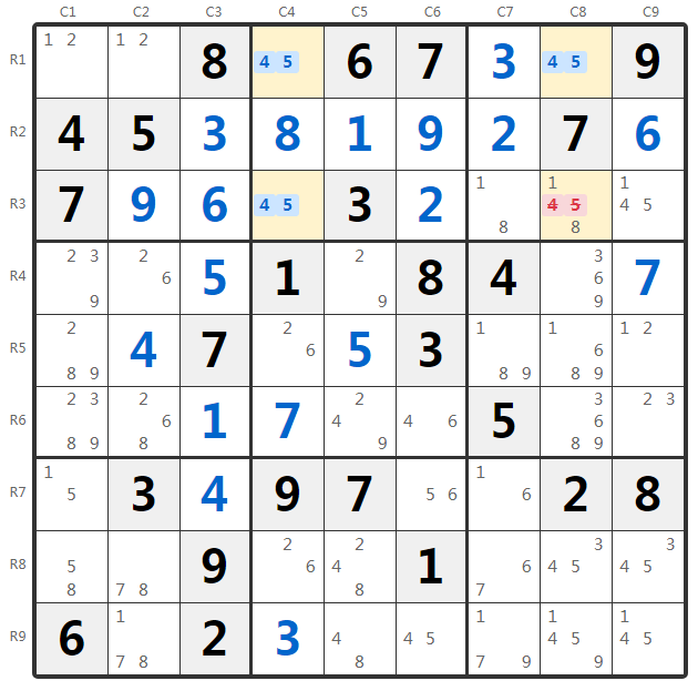 Contoh Unique Rectangle Type 1