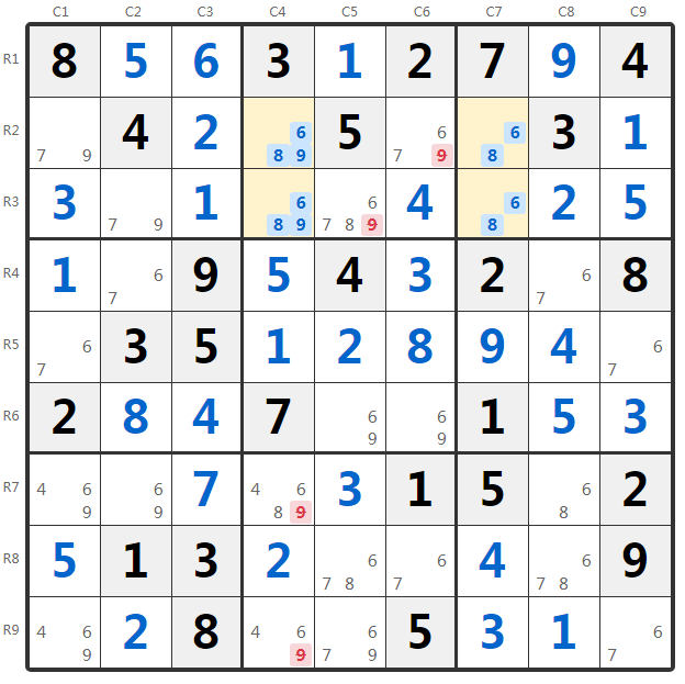 Contoh Unique Rectangle Type 2
